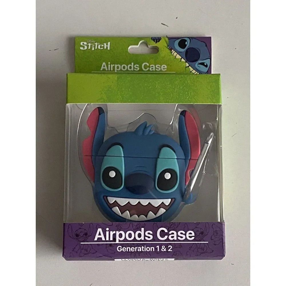 DISNEY Lilo And Stitch AirPods Case Cover For Gen 1 & 2โAirPods Keychainโ NEW